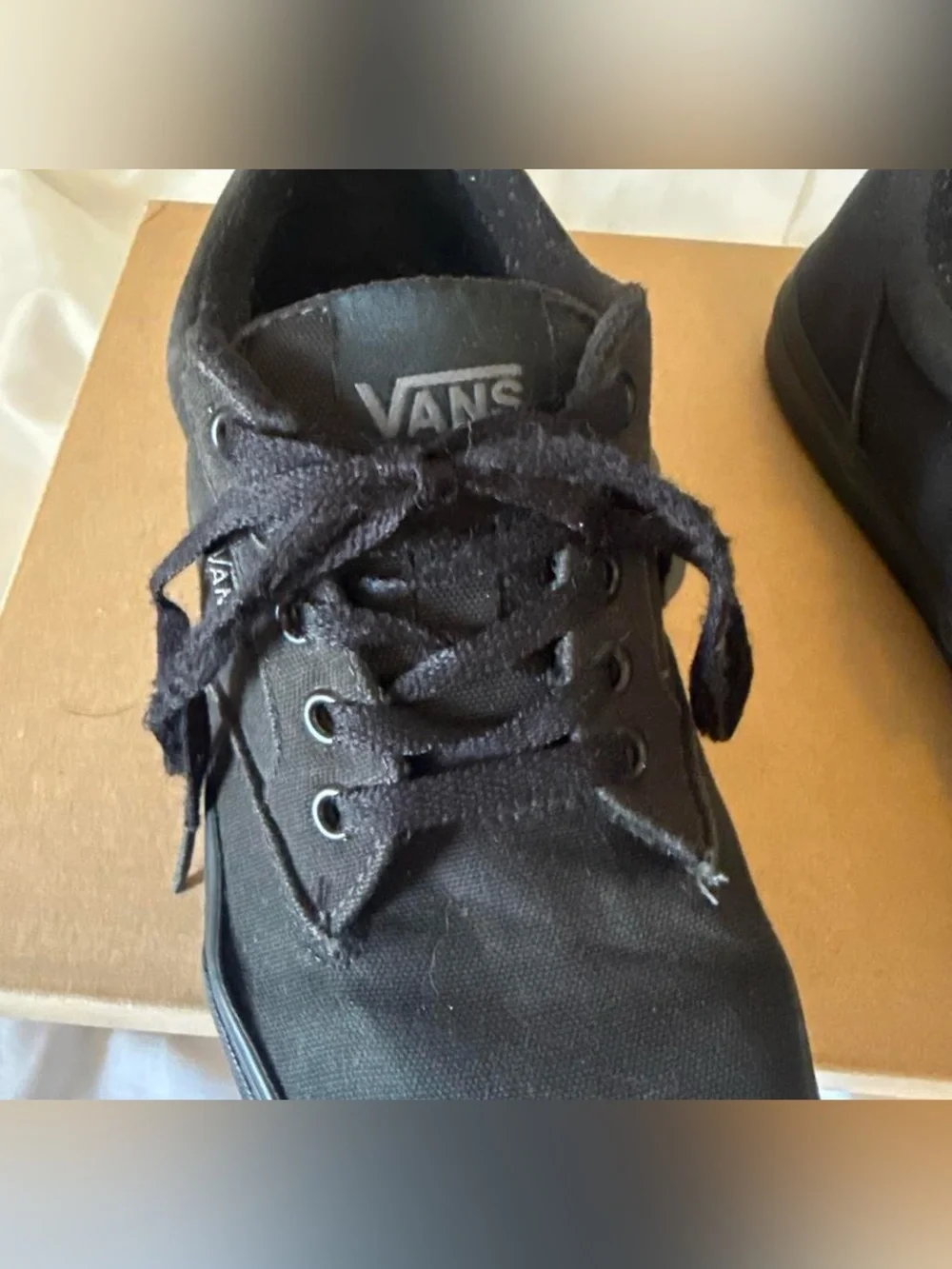 Men's Classic Black Canvas Vans Skate shoes